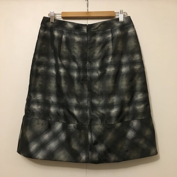 Retro Jacquard Pleated Pocketed Bubble Forest Green Lined Skirt - Picture 2 of 15